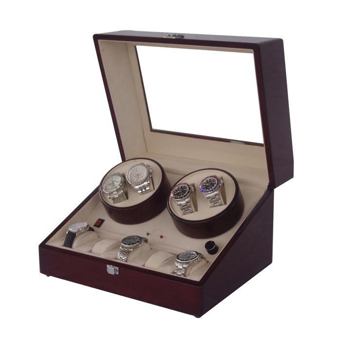 OEEA Quad Automatic watch winders with 6 watch case TWB204